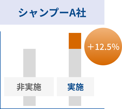 シャンプーA社 +12.5%
